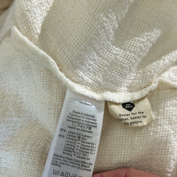 Madewell Linen-Blend Cropped Robe Jacket Small - Picture 8 of 9